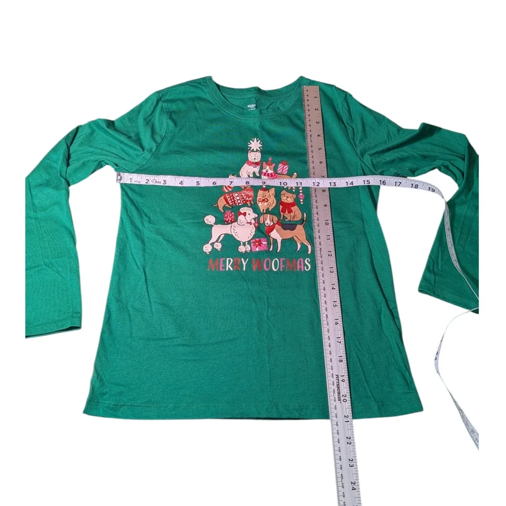 Holliday Time Kids Christmas Outfit Size XL 14-16 Green And Red